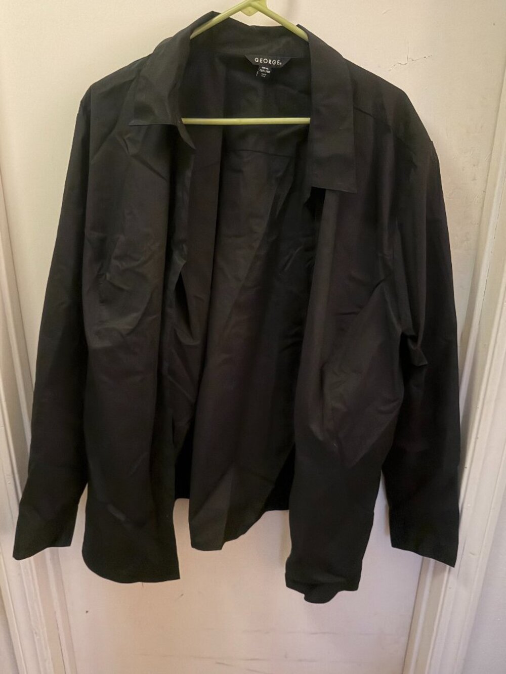 George Black Long-Sleeved Blouse W 4X